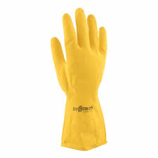 Tru Touch Yellow Rubber Household Gloves