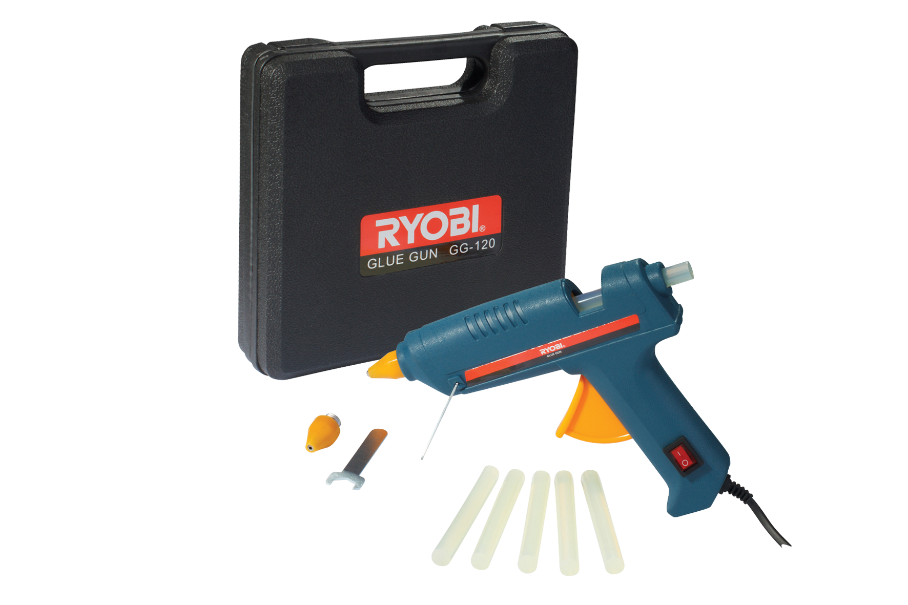 GLUE GUN 80W IN CARRY CASE WITH 6 GLUE STICKS GG-120